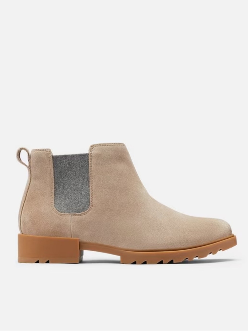 Sorel Emelie II Chelsea Boots Women 8.5 Omega Taupe Gum
